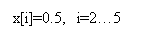 : x[i]=0.5,  i=25