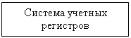 Подпись: Система учетных регистров