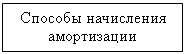Подпись: Способы начисления амортизации