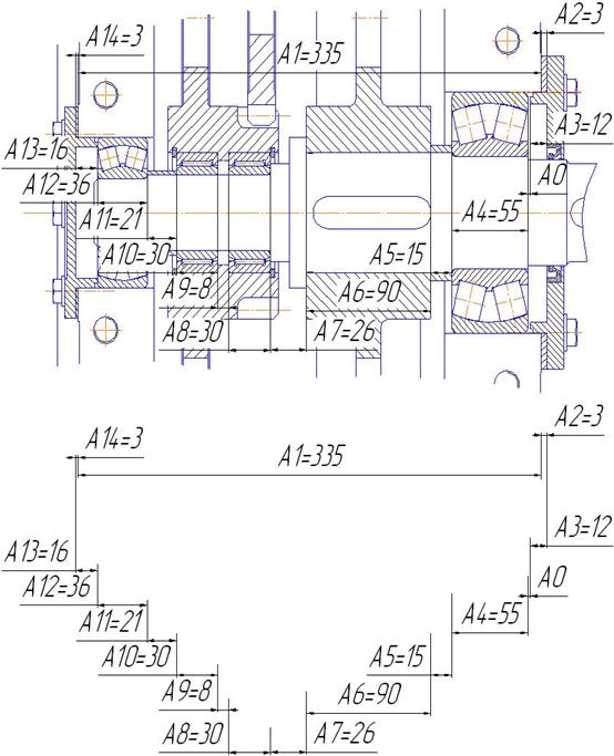 Курсовая работа: Размерный анализ сборочной единицы промежуточного вала редуктора